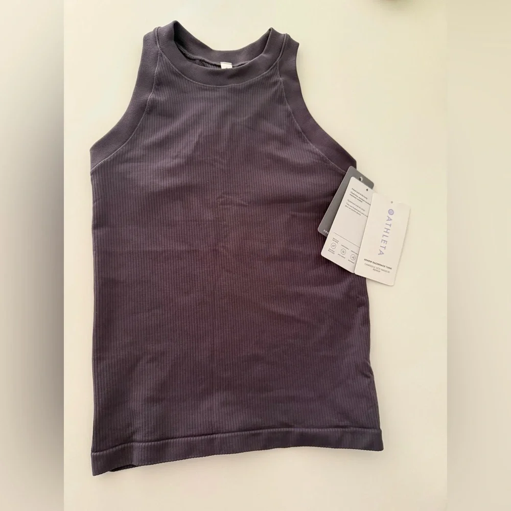 NWT Athleta Renew Racerback Tank size XS - Violet - Picture 5 of 6